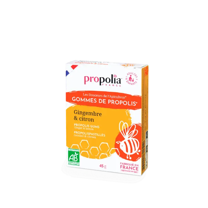 PROP GOMMES PROPOLIS BIO Gingembre Citron 45g