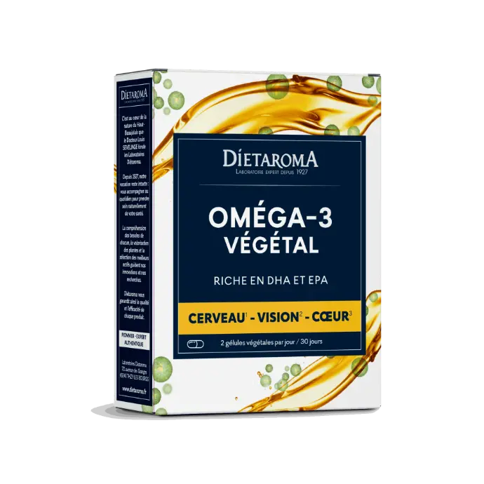 DIET OMÉGA 3 VEGETAL Huile d'algue DHA + EPA 