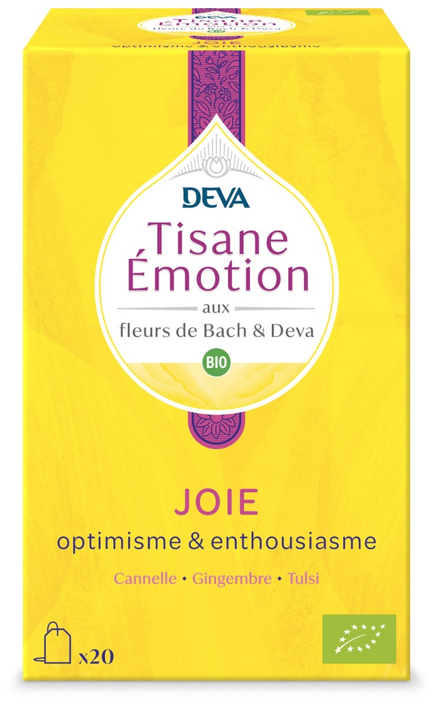 DEVA TISANE ÉMOTION BIO JOIE OPTIMISME & ENTHOUSIASME 