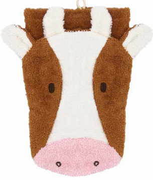 GANT DE TOILETTE POUR ENFANT VACHE - Clara