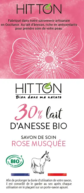 Savon 30% Lait d'ânesse - Rose Musquée