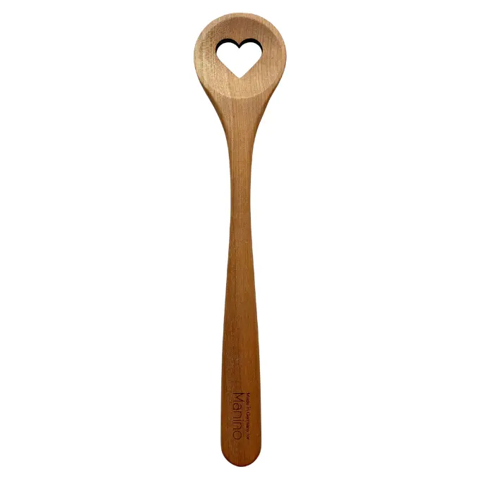 CUILLER Ronde 30cm avec Coeur Cerisier