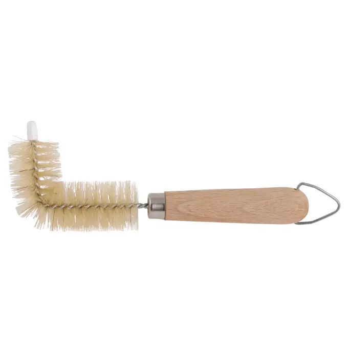 Goupillon courbé BIBERON 50mm Manche en bois
