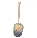 POT en VERRE pour Brosse de Toilette GRIS 8.8 cm