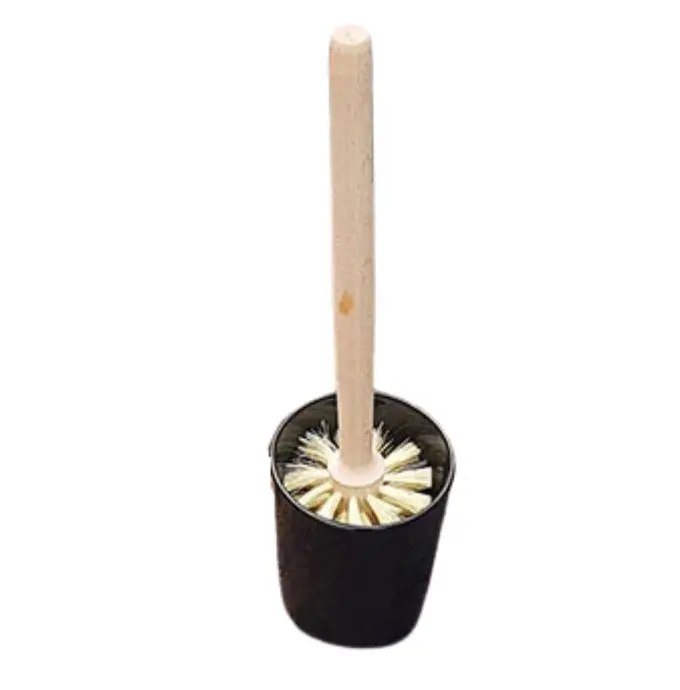POT en VERRE pour Brosse de Toilette NOIR 8.8 cm