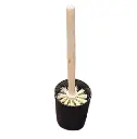 POT en VERRE pour Brosse de Toilette NOIR 8.8 cm
