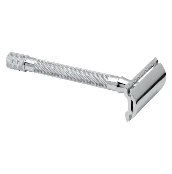 RASOIR DE SÛRETE Homme Chromé brillant + 1 lame