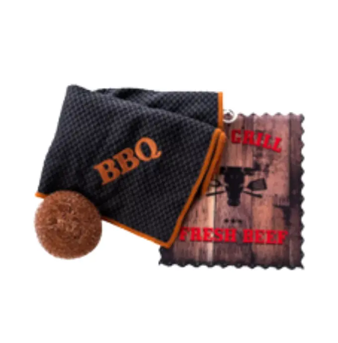 SET COMPLET BARBECUE Torchon+Lavette+Paille