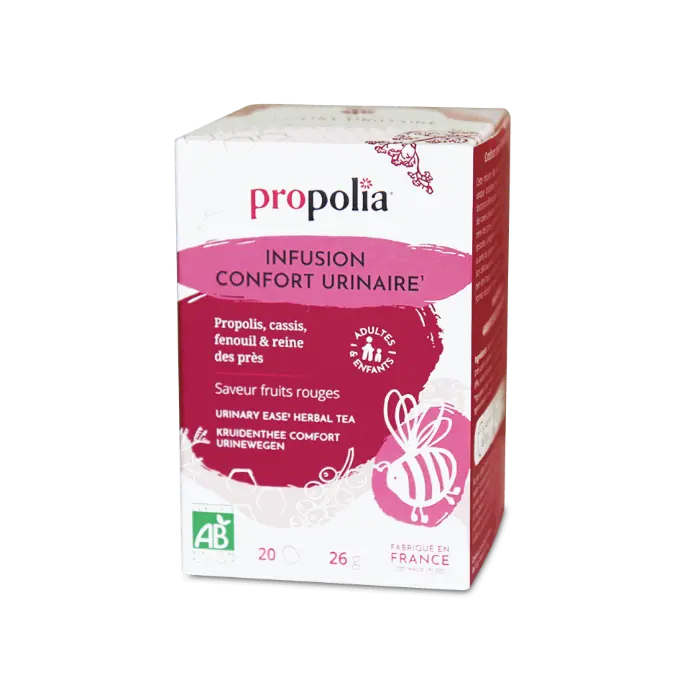 PROP KRUIDENTHEE COMFORT URINEWEGEN Propolis, zwarte bes, venkel & moerasspirea