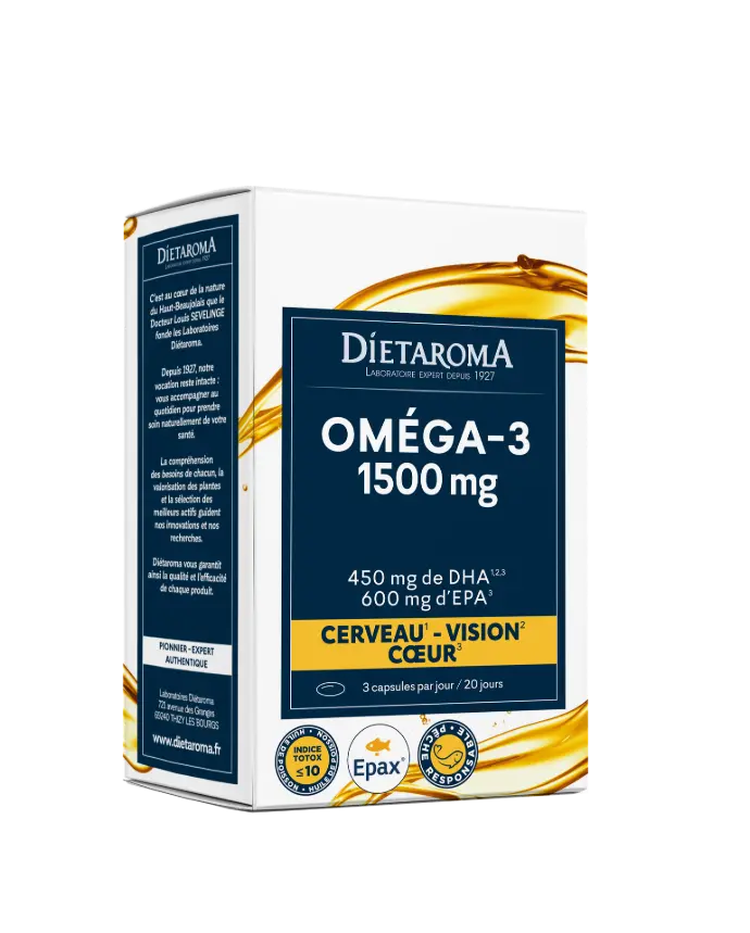 DIET OMÉGA 3 de POISSONS 1500 mg Qualité EPAX