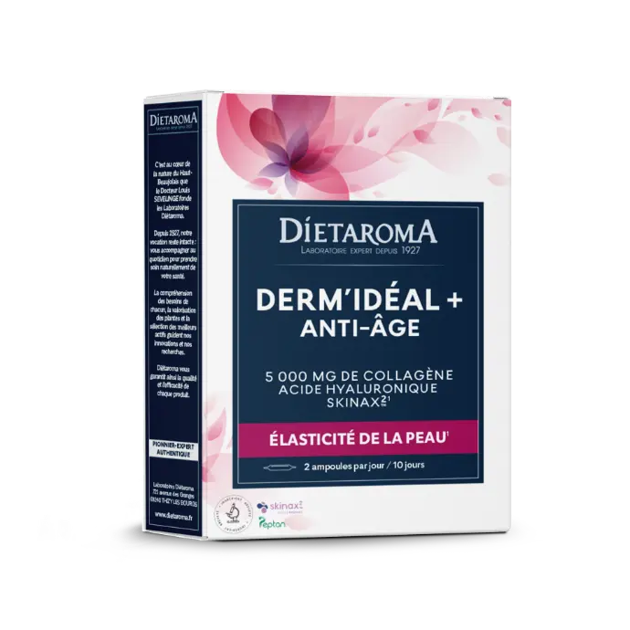 DIET DERMIDÉAL PLUS - 5000 mg Collagène + Acide Hyaluronique + Skinax 