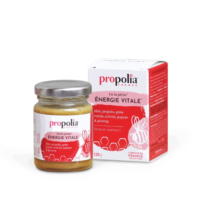 PROP ENERGIE VITALE Miel Propolis Gelée royale Acérola Ginseng & Papaye 