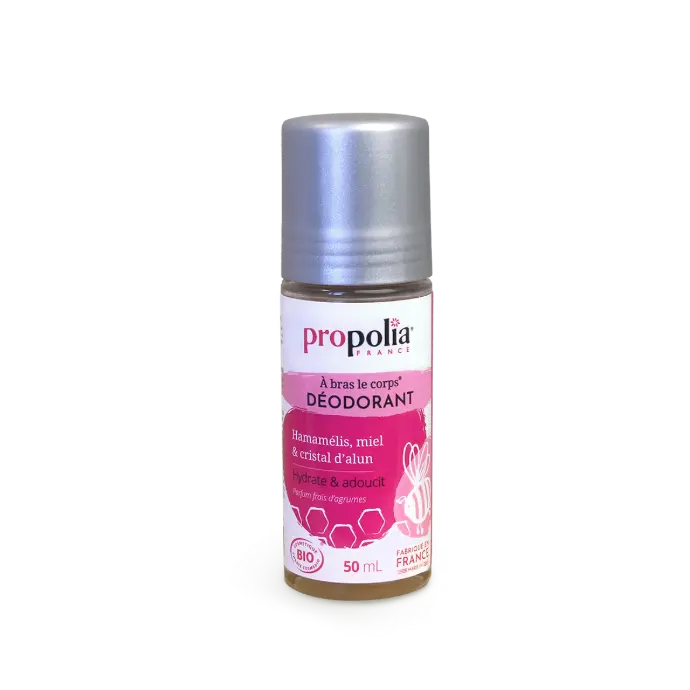 PROP DEODORANT Hamamelis Miel Propolis Cristal d'Alun
