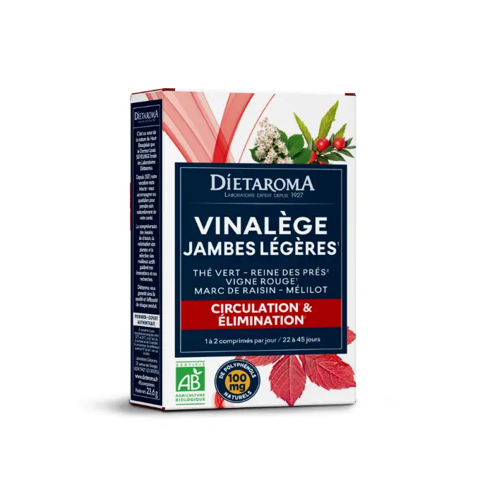 DIET VINALEGE Jambes Légères - Circulation et Elimination Comprimés 