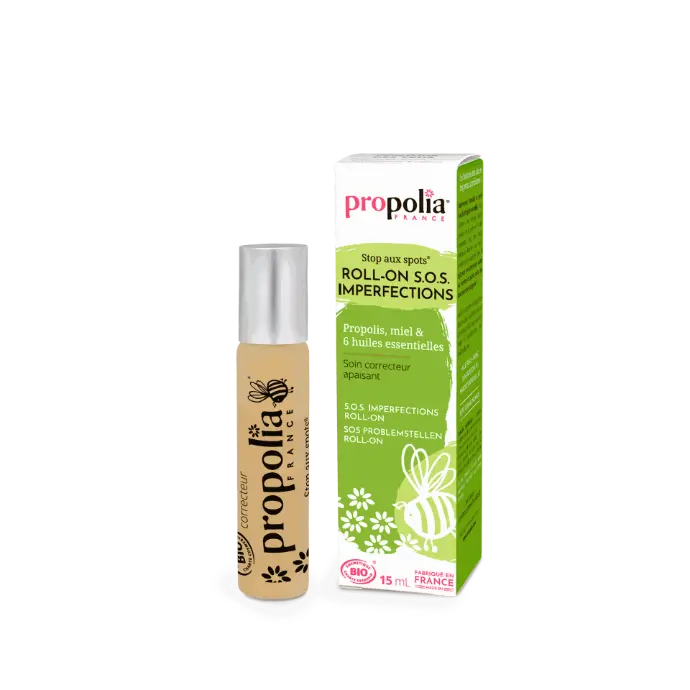 PROP ROLL-ON SOS IMPERFECTIONS BIO Propolis Miel & 6 huiles essentielles