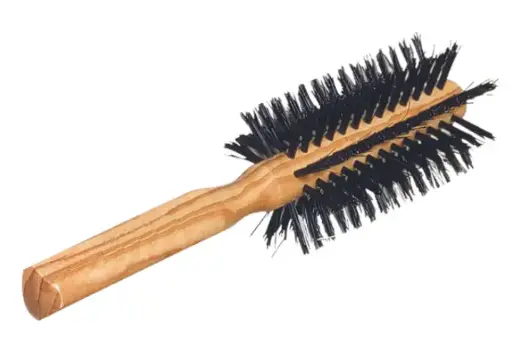 [ART1460] Brosse Cheveux Olivier Soies de sanglier RONDE brushing