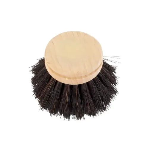 [ART1759] Vervangingskop Afwasborstel - Beukenhout - Zacht - Zwart Paardenhaar - 4 cm