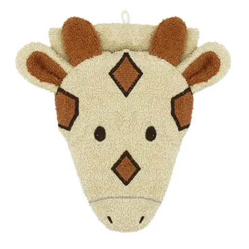 [ART1987] GANT DE TOILETTE POUR ENFANT GIRAFE - Gisèle