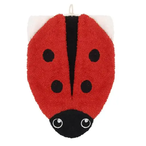 [ART1997] GANT DE TOILETTE POUR ENFANT COCCINELLE - Martine