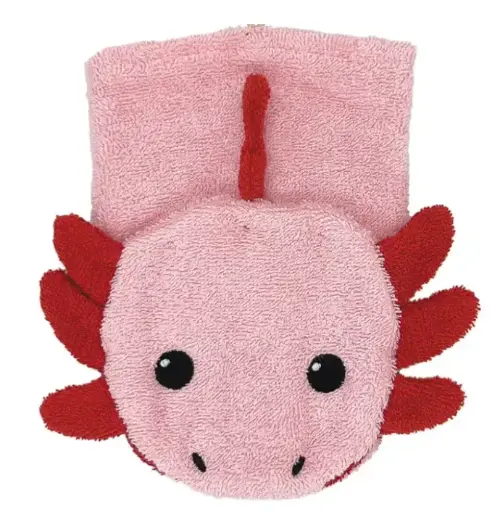 [ART2086] GANT DE TOILETTE POUR ENFANT AXOLOTL - Anna