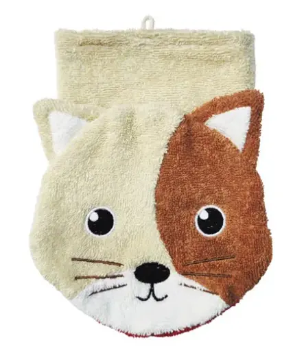 [ART2094] GANT DE TOILETTE POUR ENFANT CHAT - Caroline