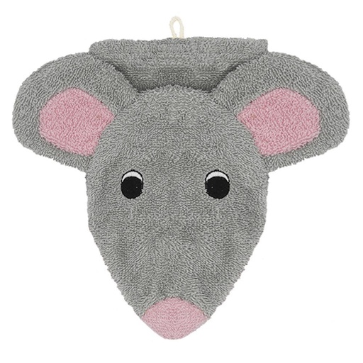 [ART2107] GANT DE TOILETTE POUR ENFANT SOURIS - Mona