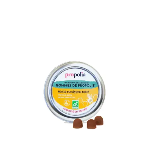 [ART2112] PROP GOMMES PROPOLIS Miel & Eucalyptus radié BIO