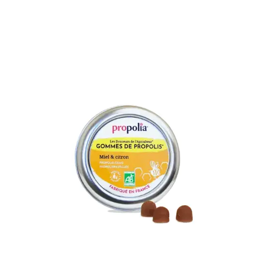 [ART2113] PROP GOMMES DE PROPOLIS BIO Miel & Citron