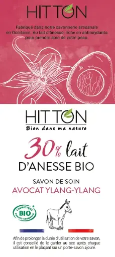 [ART2154] Savon 30% Lait d'ânesse  - Avocat Ylang Ylang