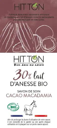 [ART2156] Savon 30% Lait d'ânesse - Cacao Macadamia