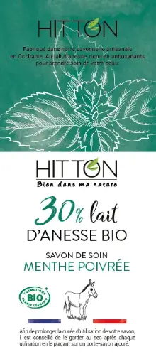 [ART2160] Savon 30% Lait d'ânesse  - Menthe Poivrée