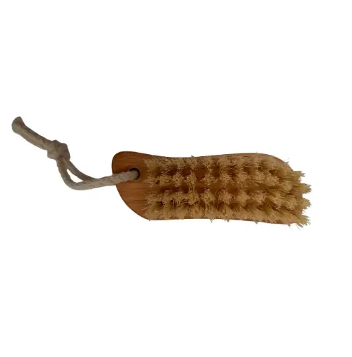 [ART2252] Brosse à ongles MINI avec CORDE Hêtre et Fibres