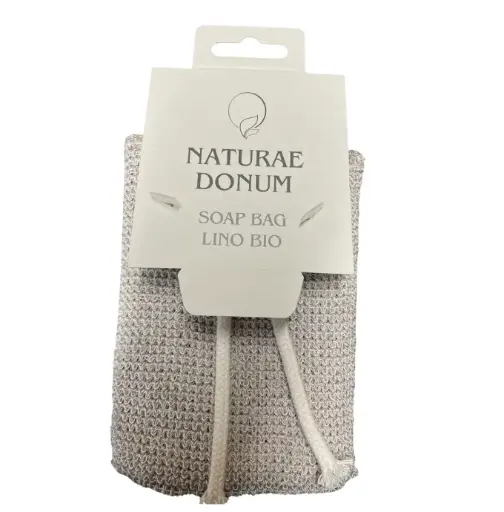 [ART2258] SAC à savon - GANT Toilette en LIN BIO