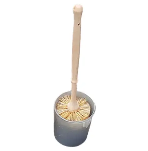 [ART2293] POT en VERRE pour Brosse de Toilette GRIS 8.8 cm