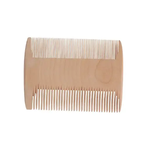 [ART2405] PEIGNE ANTI-POUX Double Face Fin-très fin 8x6cm en bois