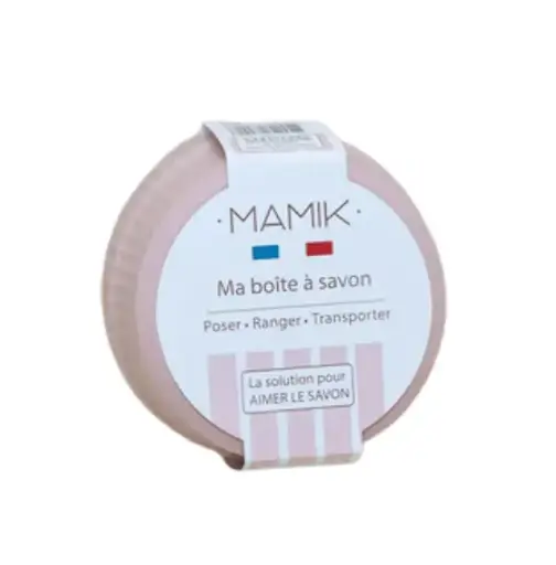 [ART2410] BOITE A SAVON Minimaliste RONDE Rose