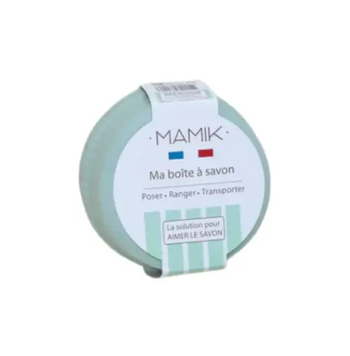 [ART2411] BOITE A SAVON Minimaliste RONDE Verte