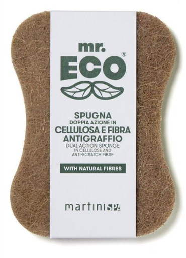 [ART2348] Mr ECO EPONGE de NETTOYAGE Double action en Cellulose et fibres antirayures GRANDE 