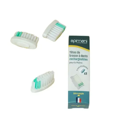 [ART2452] API TÊTE Brosse à Dents SOUPLE - Lot de 3pc