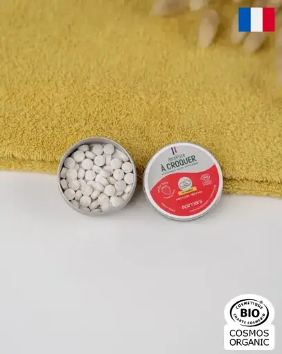 [ART2459] API DENTIFRICE à CROQUER pour ENFANTS - Goût Fraise 60 pastilles