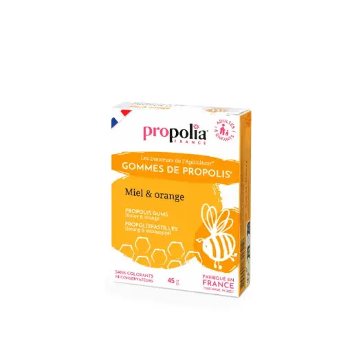 [ART0285] PROP GOMMES PROPOLIS Miel & Orange 45g
