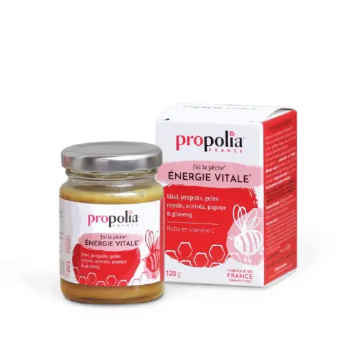 [ART0311] PROP ENERGIE VITALE Miel Propolis Gelée royale Acérola Ginseng & Papaye 