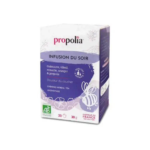 [ART0315] PROP INFUSION DU SOIR AU TILLEUL Guimauve Tilleul Romarin Oranger & Propolis