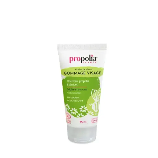 [ART0342] PROP GEZICHTSSCRUB - aloë vera, propolis, abrikoos New